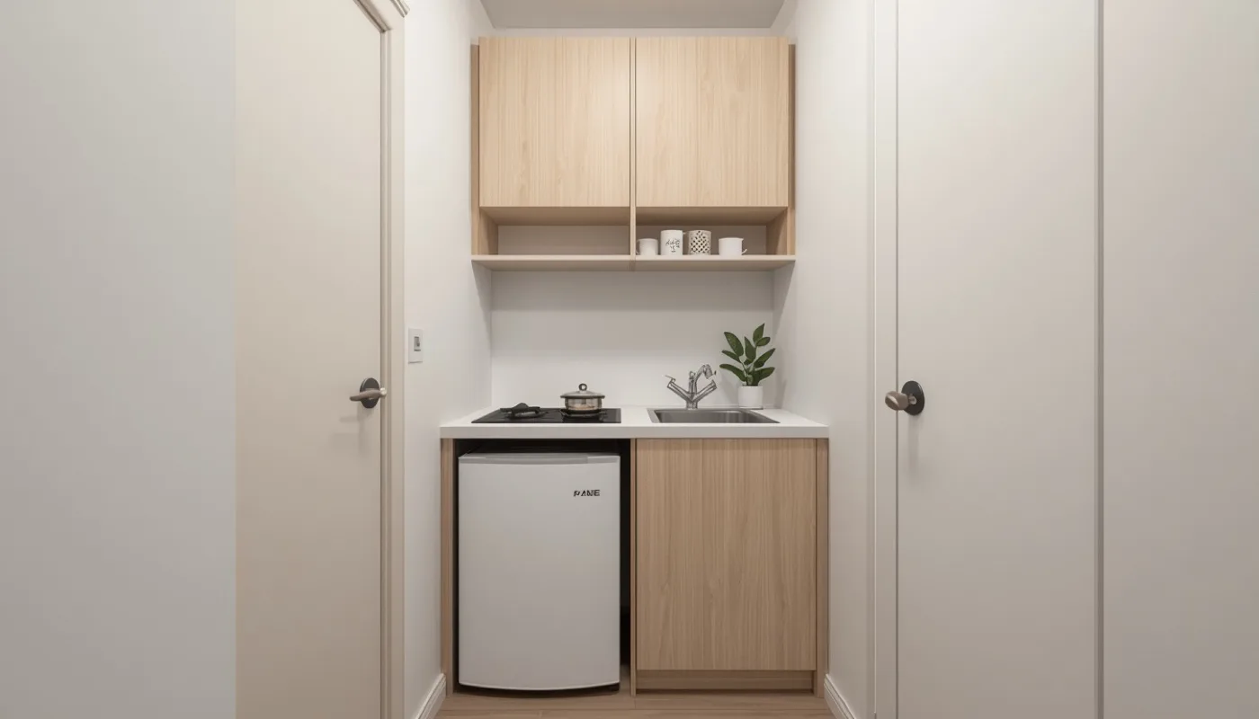 Miniküche im Studio-Apartment