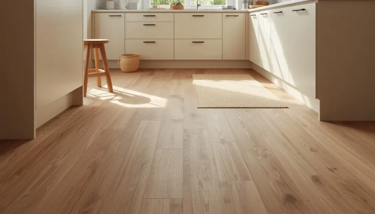 Küchenboden mit Fliesen in Holzoptik