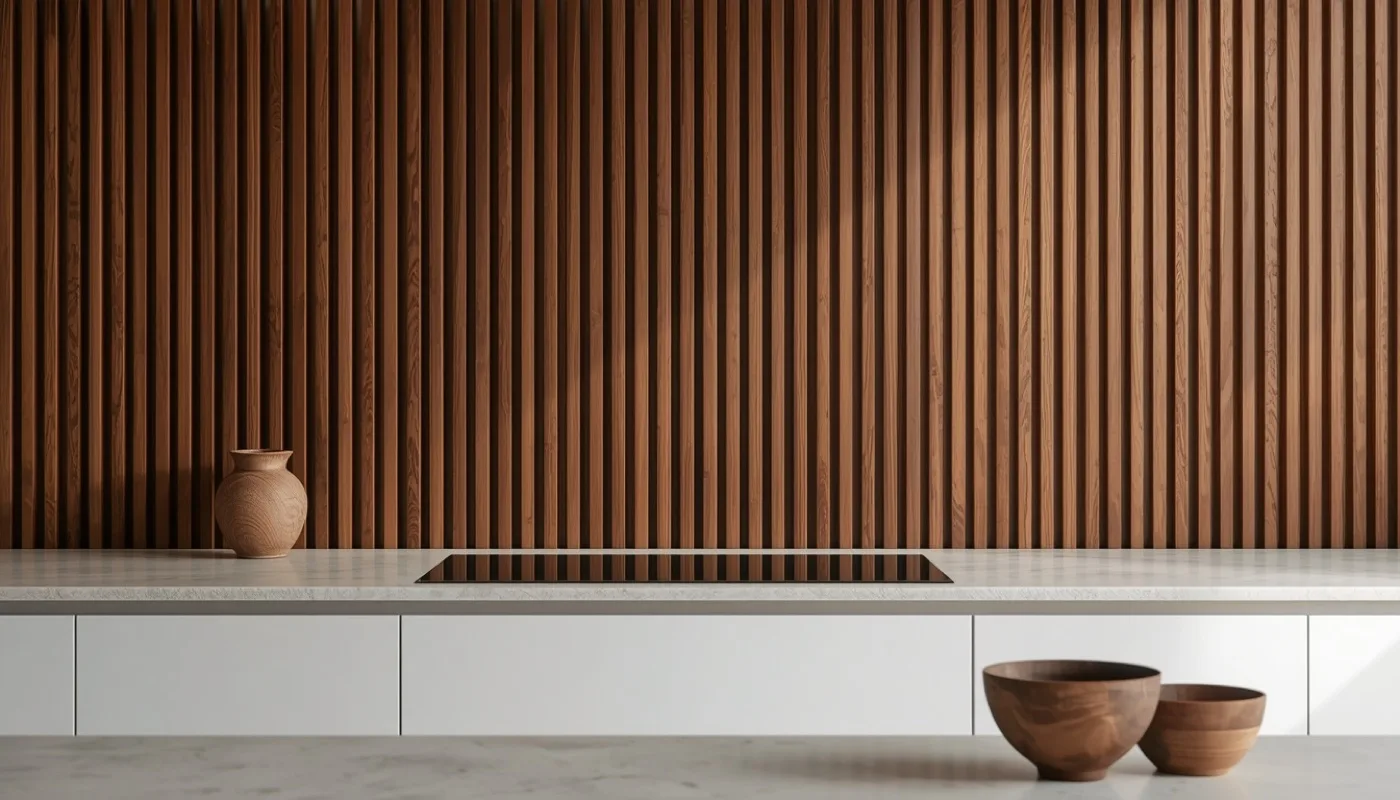 Küchenrückwand aus Holz